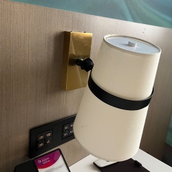 Rotable Nightstand Lamp in Ramada Hotel