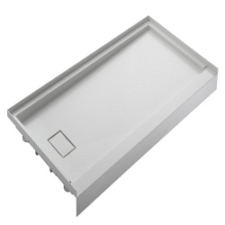 Single Threshold SMC Shower Base with Tiling Flange