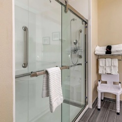 Sliding Glass Shower Door with Waterdrop Roller for Hotel Comfort Inn