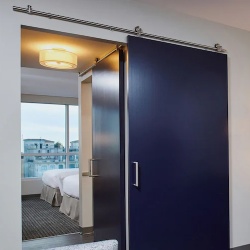 Sliding Wood Barn Door in Residence Inn Hotel