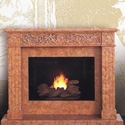 Style inglese fireplace mantel in marble rosso verona