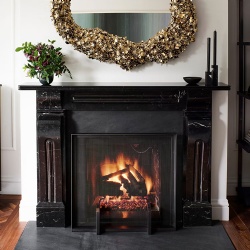 Subtle Accents Maroon Marble Fireplace Mantel