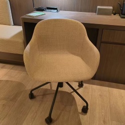 Swivel Desk Chair with Polyester Fabric Upholstery