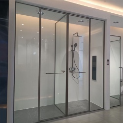 T Layout Bathroom Glass Wall Partition