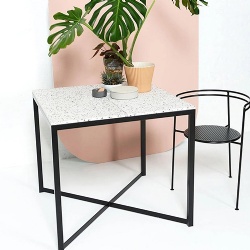 Terrazzo Furniture Top with Metal Base