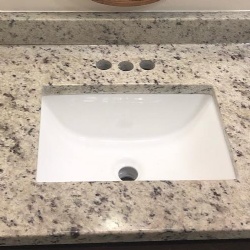 Vanity tops ccustomized to fit various sizes and shapes of vanities