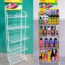 Wire Mesh Auto Shop Display Fixtures for Car Detailing Supplies