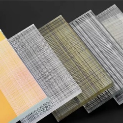 Wired glass for interior wall partition and room divider