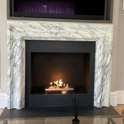 bespoke limestone fireplace surround USA