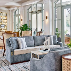 bulk order chenille sofa for hotel renovation