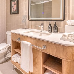 commercial vanity tops and cabinets for hospitality