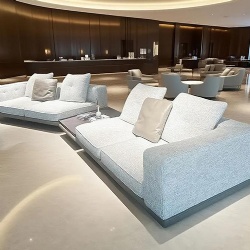 contract linen upholstered sofa