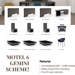 custom made hotel furniture for motel 6 gemini scheme