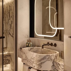 custom marble bathroom vanities for hotels and resorts