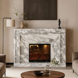 custom marble fireplace mantel for luxury homes