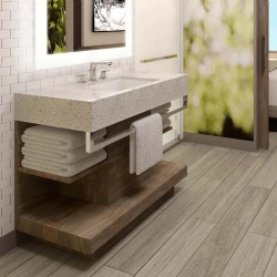 hotel vanity cabinet with stone top