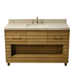 hotel vanity with marble countertop