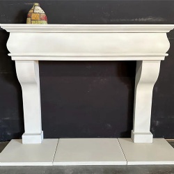 luxury limestone fireplace mantel for home