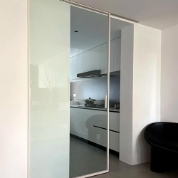 moving glass wall by clear safety tempered glass