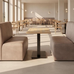 restaurant booth with backrest custom height
