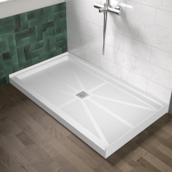 scratch resistant solid surface SMC shower pan