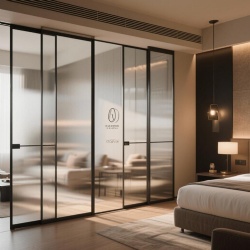 slim frame barn door interior partition