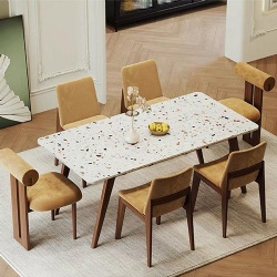 terrazzo dining table top for restaurant